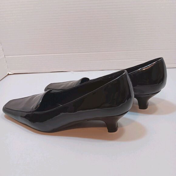 Vintage Classique Patent Loafed/pumps Sz 8.5 Wide 90s/Y2K Man Made Material - Picture 1 of 11